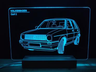 VW Gold 2 LED Schild